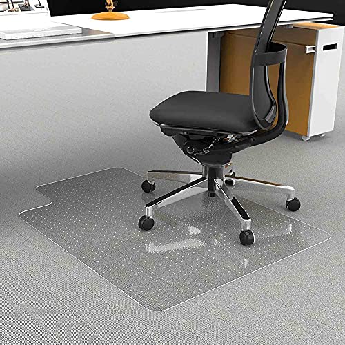 yzd stuhlunterlage, 2,0 Mm Dicker Transparenter Teppichschutz, Abwischbare Wasserdichte PVC-Computer-Stuhlmatte FüR Weiche BöDen Wie Teppiche/Transparent / 90x120cm von KLHGBH
