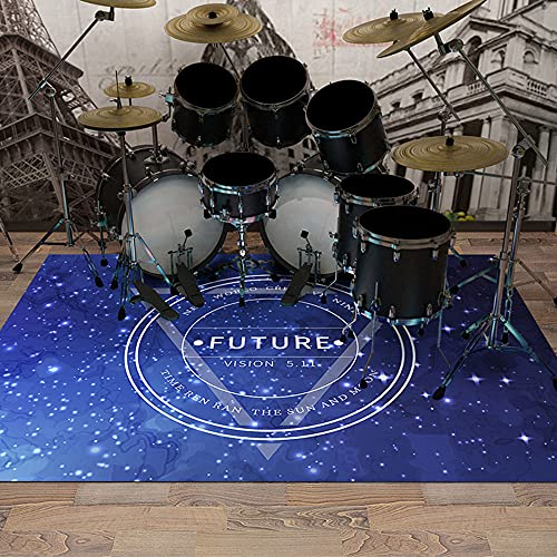 gdt Drum-Teppich,Rutschfester Professioneller StrapazierfäHiger Drum-Matten-Teppich,Schallschutzdecke E-Drum-Teppich FüR Drummer-BüHnenauftritt/A/M von KLHGDM