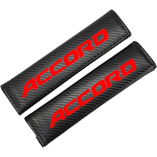 2 Stück Gurtpolster Auto Kohlefaser Gurtschoner Weich Bequem Sicherheitsgurt Schutz für Hon-da Accord Innen Styling Zubehör,Red 2 Stück Gurtpolster Auto Kohlefaser Gurtschoner Weich Bequem Sicherheitsgurt Schutz für Hon-da Accord Innen Styling Zubehör,Red von KLHYWEN