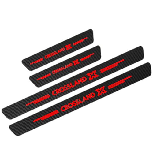 4 Stück Auto Einstiegsleisten Schutz Aufkleber für Op-EL Crossland X, Kohlefaser Türschweller Lackschutzfolie Schritt Platte Abdeckung Dekorative Zubehör,Red 4 Stück Auto Einstiegsleisten Schutz Aufkleber für Op-EL Crossland X, Kohlefaser Türschweller Lackschutzfolie Schritt Platte Abdeckung Dekorative Zubehör,Red von KLHYWEN