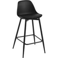1x Barhocker, Küchenhocker mit Rückenlehne Fußstütze, Barstühle pp, Tresenhocker Bistrohocker mit Metallbeinen, für Küche Bars Esszimmer Restaurants, von KLIHOME