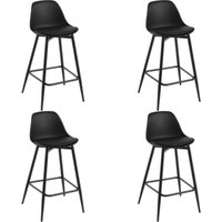 Barhocker 4er Set, Küchenhocker mit Rückenlehne Fußstütze, Barstühle pp, Tresenhocker Bistrohocker mit Metallbeinen, für Küche Bars Esszimmer Barhocker 4er Set, Küchenhocker mit Rückenlehne Fußstütze, Barstühle pp, Tresenhocker Bistrohocker mit Metallbeinen, für Küche Bars Esszimmer von KLIHOME