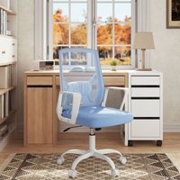 Klihome - Bürostuhl ergonomisch, Drehstuhl Chefsessel mit Faltbarer Rückenlehne, drehbar und höhenverstellbar, Computerstuhl mit 360° schwenkbaren von KLIHOME