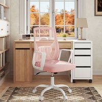 Klihome Bürostuhl ergonomisch, Drehstuhl Chefsessel mit Faltbarer Rückenlehne, drehbar und höhenverstellbar, Computerstuhl mit 360° schwenkbaren von KLIHOME
