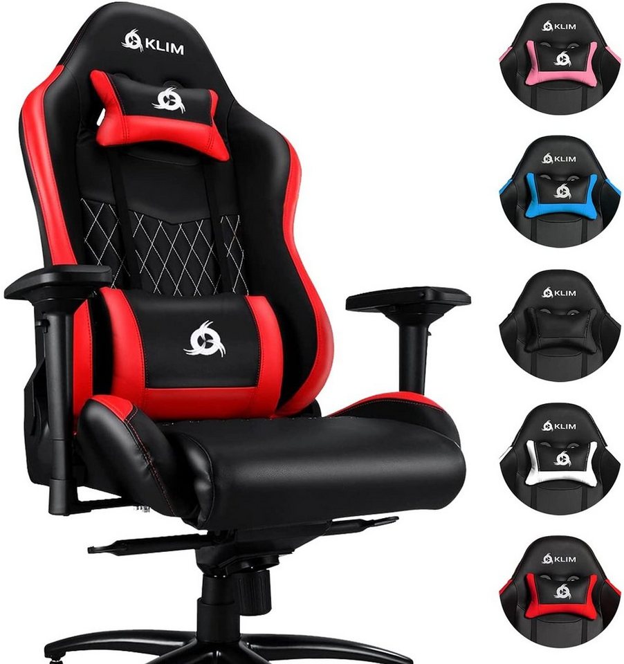 KLIM Gaming Chair Esports Stuhl,  Ergonomischer Gaming Stuhl, Hochwertige Qualität, Stylischer Stuhl fürs Arbeitszimmer von KLIM