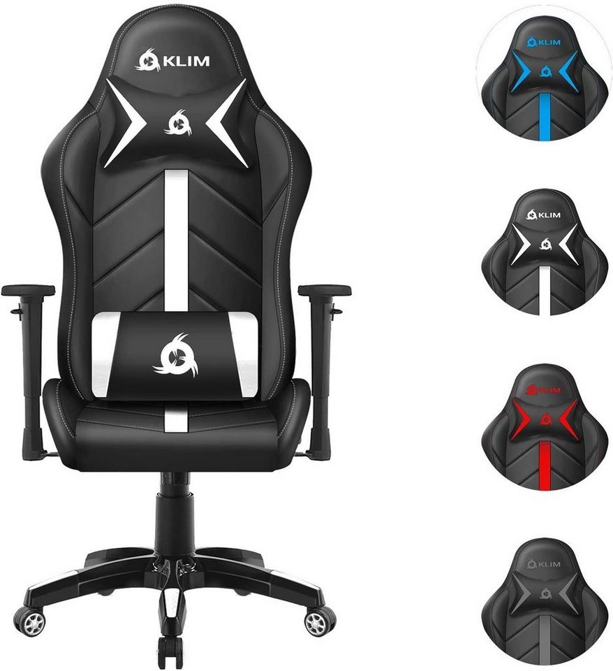KLIM Gaming-Stuhl 1st Gaming Stuhl, Ergonomischer Sitzmöglichkeit, Hochwertige Qualität, Stylischer Stuhl fürs Gaming von KLIM