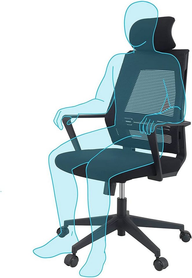 KLIM Bürostuhl K300, moderner und ergonomischer Bürostuhl für die Arbeit, Hochwertige Qualität, Stylischer Stuhl fürs Arbeitszimmer von KLIM