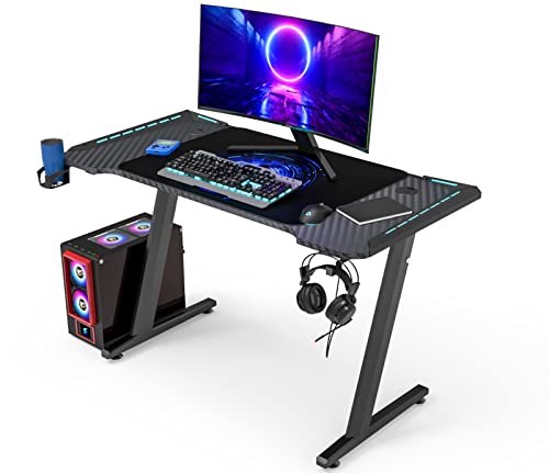 KLIM K120 Gaming Tisch 120 x 60 cm Gaming Schreibtisch mit Kabelmanagement und Mouse pad - Einfacher Aufbau - Stabiler Schreibtisch aus Metall und Holz - Perfekt für Gaming und Büro 20-Jahre Support von KLIM