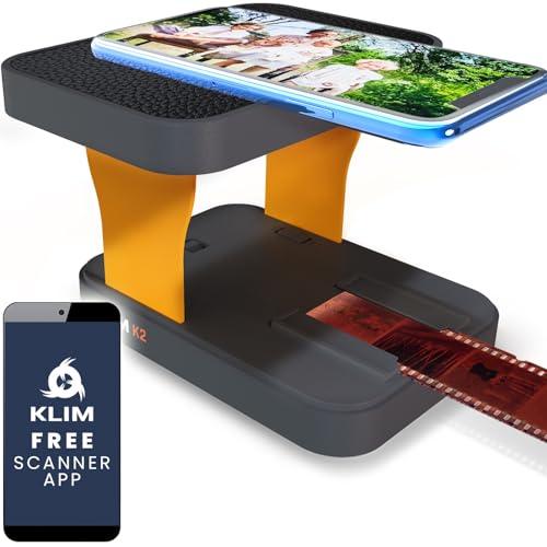 KLIM K2 Mobile Film Scanner 35mm - Positiv- & Negativ- Dia Scanner - Fotoscanner zum digitalisieren - Diascanner - Deine eigene Entwicklungsstation zu Hause - Dias selbst digitalisieren von KLIM