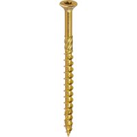 Klimas - Bichromatierte Holzschraube - Senkkopf - Teilgewinde - Torx-Abdruck - Antisplit-Spitze 8 x 120 - 50er Packung von KLIMAS