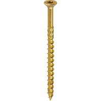 Klimas - Bichromatierte Holzschraube - Senkkopf - Teilgewinde - Torx-Abdruck - Antisplit-Spitze 6 x 80 - Packung mit 100 Stück von KLIMAS