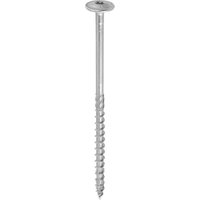 Klimas - Weiss verzinkte Holzschraube - runder Kopf - teilweises Gewinde - Torx-Abdruck - spaltfreie Spitze 8 x 200 - Schachtel mit 50 Stück von KLIMAS