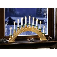 10-flammiger Leuchter aus Holz 10-flammiger Leuchter aus Holz von KLINGEL DE