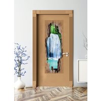 3D-Tür-Sticker Wasserfälle von KLINGEL DE