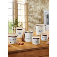 Aufbewahrungsdosen aus widerstandsfähiger Stahl-Emaille Aufbewahrungsdosen aus widerstandsfähiger Stahl-Emaille von KLINGEL DE