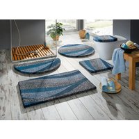 Badvorleger mit aufwendig bedrucktem Mosaik-Wellendessin Badvorleger mit aufwendig bedrucktem Mosaik-Wellendessin von KLINGEL DE