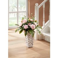 Bauernrosen in Wasserhyazinthen-Korb von KLINGEL DE