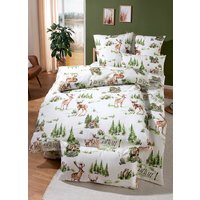 Beidseitig bedruckte Bettwäsche-Garnitur aus Polycotton von KLINGEL DE