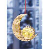 Beleuchteter Mond aus Holz von KLINGEL DE