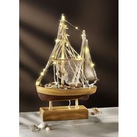 Beleuchtetes Fischerboot aus Holz von KLINGEL DE