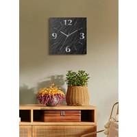 Hochwertige Wanduhr in Schiefer-Optik von KLINGEL DE