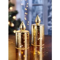 LED-Kerzen aus Glas, 2er-Set LED-Kerzen aus Glas, 2er-Set von KLINGEL DE
