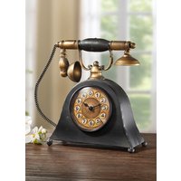 Tischuhr Telefon aus Metall von KLINGEL DE
