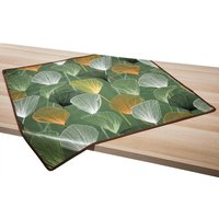 Wachstuch-Tischdecke mit farblich angepasstem Paspelband von KLINGEL DE