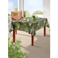 Wachstuch-Tischdecke mit farblich angepasstem Paspelband von KLINGEL DE