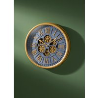 Wanduhr mit sichtbaren Zahnrädern von KLINGEL DE