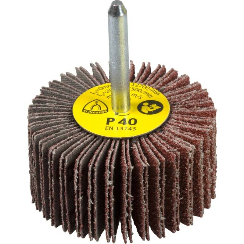 Schleifmopstifte KM 613 Fächerschleifer Metall universal 50 x 30 x 6 mm Korn 40 - 1 Stück von Klingspor AG