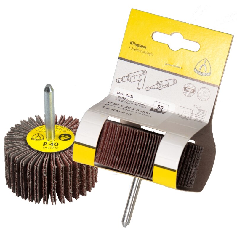 Schleifmopstifte KM 613 Fächerschleifer universal 60 x 30 x 6 mm Korn 40 - 1 Stück SB-verpackt Schleifmopstifte KM 613 Fächerschleifer universal 60 x 30 x 6 mm Korn 40 - 1 Stück SB-verpackt von Klingspor AG