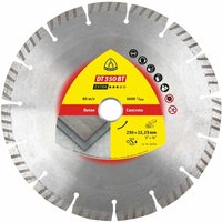 Dt 350 bt Diamanttrennscheiben, 230 x 2,6 x 22,23 mm 15 Segmente 42 x 2,6 x 10 mm, Standard Turbo - Klingspor von KLINGSPOR