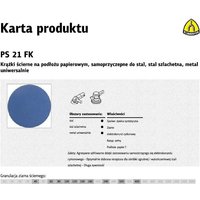 Haftschleifscheibe PS 21 FK 125 mm Körnung 40 für INOX / Stahl / Metall Zirkonkorund von KLINGSPOR