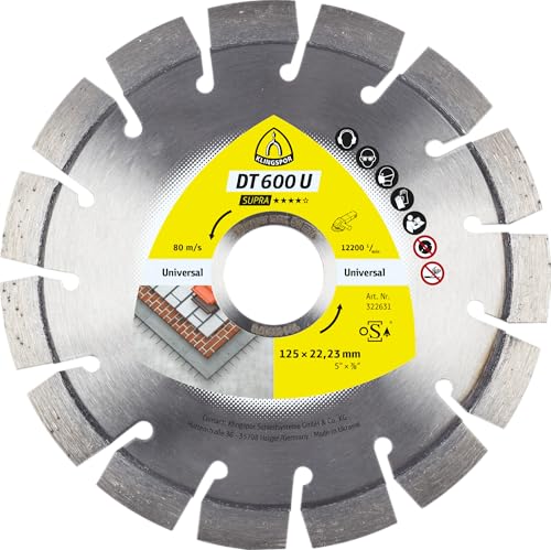 Klingpsor 322631 - DT 600 U Diamanttrennscheibe Supra, 125X2,4X22,23 - 15 Segmente Klingpsor 322631 - DT 600 U Diamanttrennscheibe Supra, 125X2,4X22,23 - 15 Segmente von KLINGSPOR