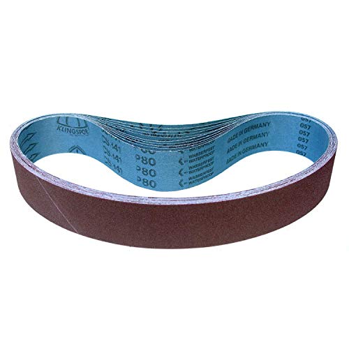 Klingspor CS 341 X Schleifband/Gewebe Schleifbänder wasserfest | 50 x 800 mm (alle Maße) | 5 Stück | Körnung/Korn wählbar: P120 von KLINGSPOR