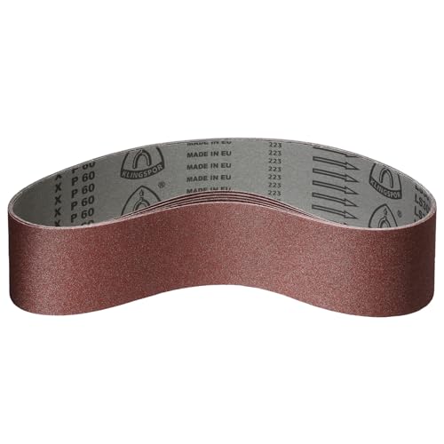 Klingspor Korund Schleifband – 100 x 860 mm – Körnung P120 – 5 Stück – für Holz & Metall – reißfeste halbflexible Gewebeunterlage – Profi-Schleifbänder für Handbandschleifer Klingspor Korund Schleifband – 100 x 860 mm – Körnung P120 – 5 Stück – für Holz & Metall – reißfeste halbflexible Gewebeunterlage – Profi-Schleifbänder für Handbandschleifer von KLINGSPOR