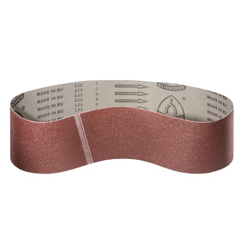 Klingspor Korund Schleifband – 75 x 508 mm – Körnung P180 – 10 Stück – für Holz & Metall – reißfeste halbflexible Gewebeunterlage – Profi-Schleifbänder für Handbandschleifer Klingspor Korund Schleifband – 75 x 508 mm – Körnung P180 – 10 Stück – für Holz & Metall – reißfeste halbflexible Gewebeunterlage – Profi-Schleifbänder für Handbandschleifer von KLINGSPOR