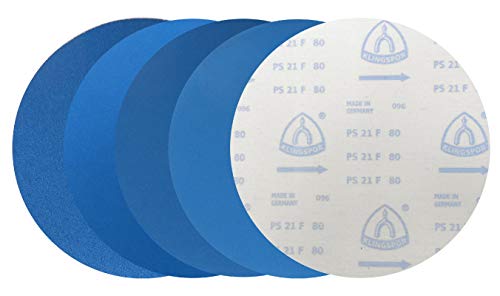 Klingspor PS 21 FK Schleifscheibe | Ø 300 mm | ungelocht (GLS 0) | 5-teiliges Premium-Set | Je eine Scheibe der Körnung 40-80 -120-180 - 320 von KLINGSPOR