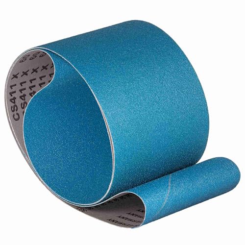 Klingspor Schleifband CS411X Zirkonkorund – 150 x 2000 mm – Körnung P60 – 10 Stück – für Metall Edelstahl – hochreißfeste Gewebeunterlage – Profi-Schleifbänder für Bandschleifer und Kantenschleifer von KLINGSPOR