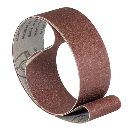Klingspor Korund Schleifband – 50 x 2360 mm – Körnung P100 – 20 Stück – für Holz & Metall – reißfeste halbflexible Gewebeunterlage – Profi-Schleifbänder für Bandschleifer von KLINGSPOR