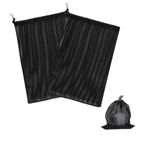 KLINNA 2 Stück 45 x 45 cm Teichpumpenfilterbeutel, Großer Filtersack für Teich & Aquarium | Robuste Filtertasche mit Kordelzug zum Schutz der Pumpe | Wiederverwendbarer Pumpen-Barriere Tasche von KLINNA
