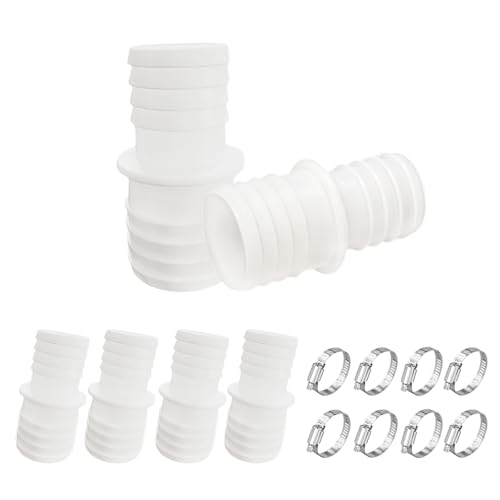 KLINNA 4 Pcs Schlauchverbinder für Poolschlauch 32mm oder 38mm | Pool Adapter Set mit Edelstahl Schlauchschellen | Kunststoff Doppelschlauchtülle für Anschluss an Pumpe & Absperrhahn KLINNA 4 Pcs Schlauchverbinder für Poolschlauch 32mm oder 38mm | Pool Adapter Set mit Edelstahl Schlauchschellen | Kunststoff Doppelschlauchtülle für Anschluss an Pumpe & Absperrhahn von KLINNA