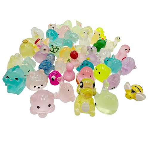 KLINNA 50 Stück Verschiedene Mini Leuchtende Figuren Ostern Gartendeko, Kleine Tiere Figuren für Aquarium Deko Harz, DIY Blumentopf Deko, Fur Party Geschenke KLINNA 50 Stück Verschiedene Mini Leuchtende Figuren Ostern Gartendeko, Kleine Tiere Figuren für Aquarium Deko Harz, DIY Blumentopf Deko, Fur Party Geschenke von KLINNA
