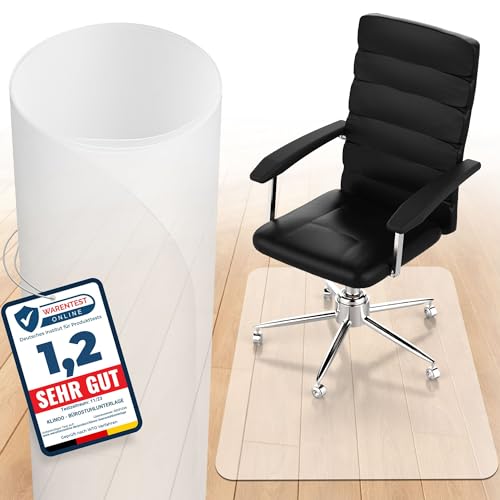 Bodenschutzmatte | Bürostuhl Unterlage in milchweiß | rutschfest und Kratzfest | Made in Germany (100x120cm) von KLINOO