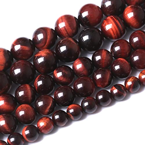36 Stück 10 mm AAA rote Tigerauge Steinperlen Natur Edelstein Perle Kristall Heilenergie Schmuckherstellung DIY 15 Zoll von KLIYBGTHIJTP