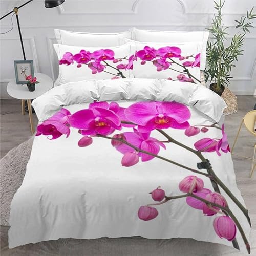 KLJFIGUT Bettwäsche 155x220 Blume Weiche Mikrofaser Bettbezug mit Reißverschluss, Bettwäsche-Sets für Kinder - 1 Bettbezüge und 2 Kissenbezüge 80x80 cm KLJFIGUT Bettwäsche 155x220 Blume Weiche Mikrofaser Bettbezug mit Reißverschluss, Bettwäsche-Sets für Kinder - 1 Bettbezüge und 2 Kissenbezüge 80x80 cm von KLJFIGUT