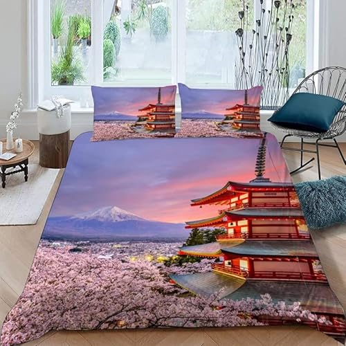 KLJFIGUT Bettwäsche 155x220 Japanischer Stil Weiche Mikrofaser Bettbezug mit Reißverschluss, Bettwäsche-Sets für Kinder - 1 Bettbezüge und 2 Kissenbezüge 80x80 cm KLJFIGUT Bettwäsche 155x220 Japanischer Stil Weiche Mikrofaser Bettbezug mit Reißverschluss, Bettwäsche-Sets für Kinder - 1 Bettbezüge und 2 Kissenbezüge 80x80 cm von KLJFIGUT