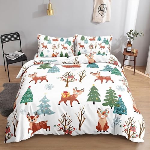 KLJFIGUT Bettwäsche 200x200 REH 3 Teilig Mikrofaser Bettbezug für Kinder Jugendliche - Wendemotiv Bettbezüge mit Reißverschluss + 2 Kissenbezug 80x80 cm KLJFIGUT Bettwäsche 200x200 REH 3 Teilig Mikrofaser Bettbezug für Kinder Jugendliche - Wendemotiv Bettbezüge mit Reißverschluss + 2 Kissenbezug 80x80 cm von KLJFIGUT