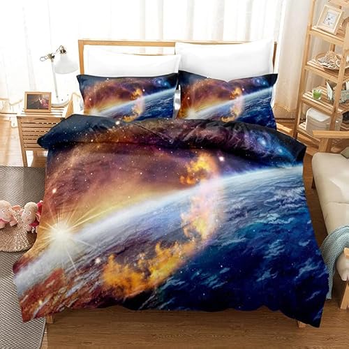 KLJFIGUT Bettwäsche 200x200 Sternenhimmel 3 Teilig Mikrofaser Bettbezug für Kinder Jugendliche - Wendemotiv Bettbezüge mit Reißverschluss + 2 Kissenbezug 80x80 cm KLJFIGUT Bettwäsche 200x200 Sternenhimmel 3 Teilig Mikrofaser Bettbezug für Kinder Jugendliche - Wendemotiv Bettbezüge mit Reißverschluss + 2 Kissenbezug 80x80 cm von KLJFIGUT